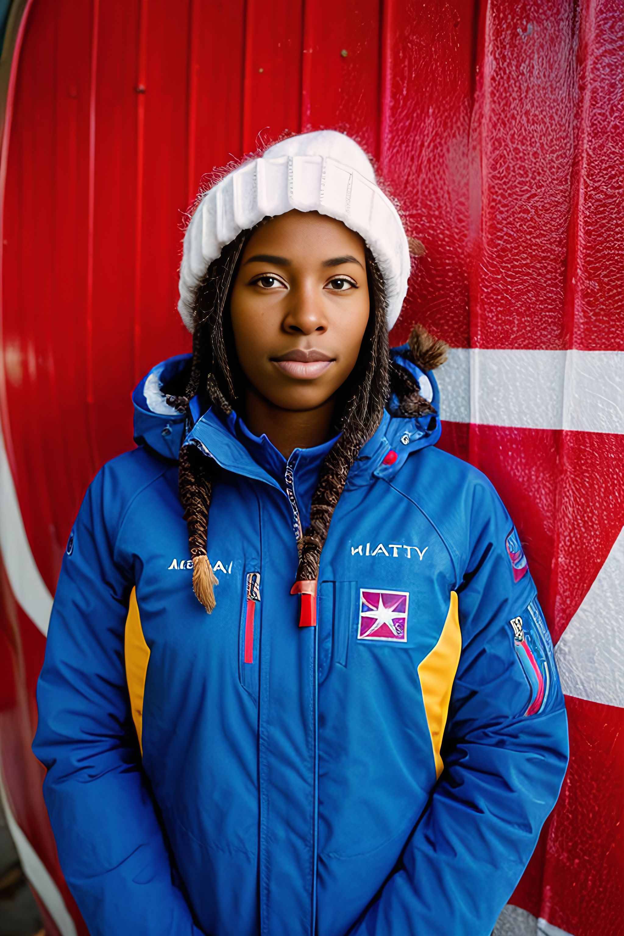 Portrait generated with Stable Diffusion.